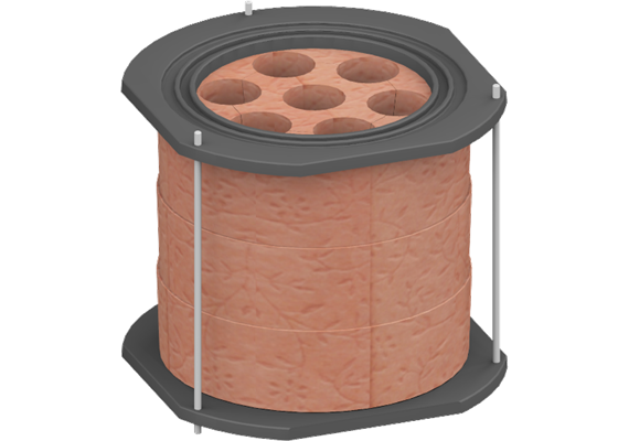 Aufsatzspeicher - 3 Speicherringe 68 kg