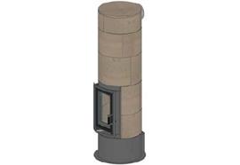 BRULA Feuerraum komplett R250 mm  aus Vergussschamotte