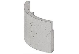 BRULApor Radius-Ganzteilsockel R 700, Höhe 450mm
