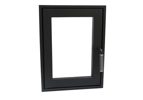 Heiztüre GT04, schwarz,  mit / ohne Luftschieber - 35 / 46 cm