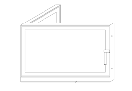 Kamintür EL-li B1000 / seitlich 500 A