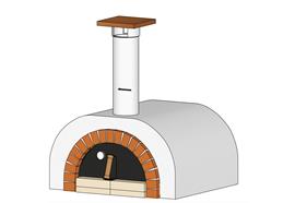 Kompletter Pizzaofenbausatz, verputzt,  normale Front - 60 x 70 cm