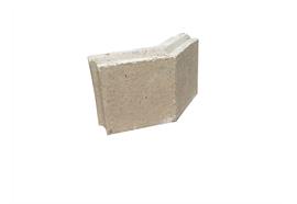 Schamotte A35 Nut + Falz Eckstein 135° - 15/15/6,5 cm