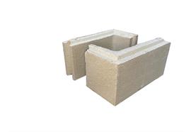 Schamotte A35 Nut + Falz Eckstein rechts - 25/12/5 cm
