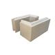 Schamotte A35 Nut + Falz Eckstein rechts - 30/15/6,5 cm
