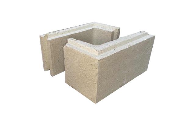 Schamotte A35 Nut + Falz Eckstein rechts - 30/15/6,5 cm
