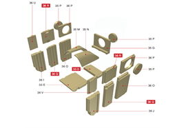 Schamotte-Paket Profi W12 m. ABF