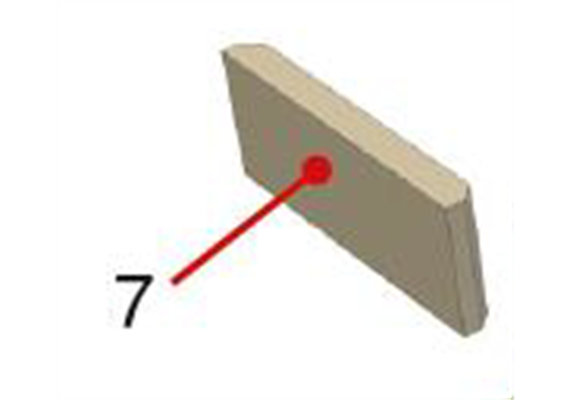 Schamotte Vorderstein oben, SBE-1