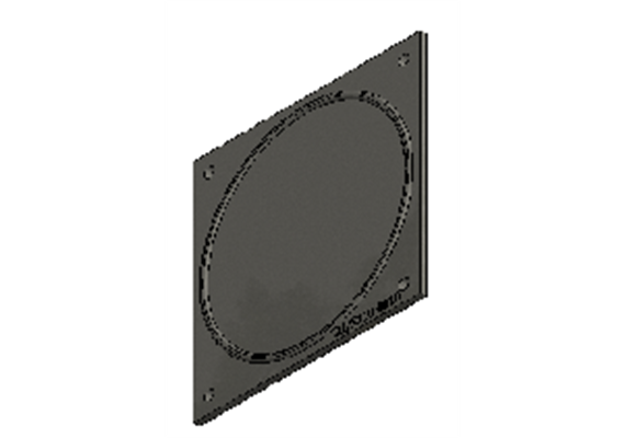 Verschlussplatte 206x206mm zu HGZ F1+F2