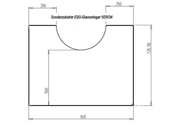 Vorlegeplatte für Skan. Kaminofen Niro / Veron