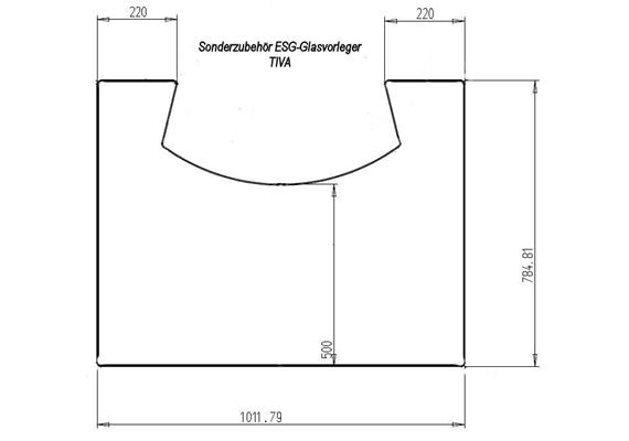 Vorlgegeplatte für Skanderborg Kaminofen Tiva
