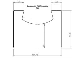Vorlgegeplatte für Skanderborg Kaminofen Tiva