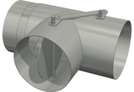 Abgas Doppel-Umlenkklappe D180x180x180