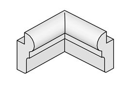 BRULApor Pick-Simsecke 90° (innen)