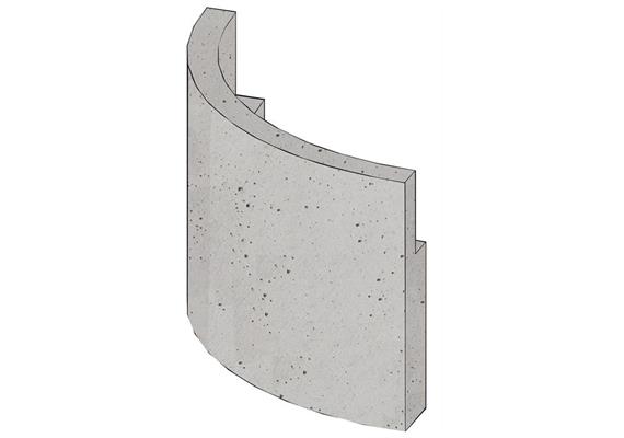 BRULApor Radius-Ganzteilsockel R 700, Höhe 450mm