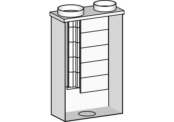 MHK 45, 480x750x215mm, Eingang 180mm, Ausgang 160mm