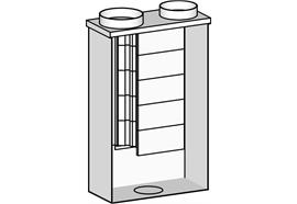 MHK 45, 480x750x215mm, Eingang 180mm, Ausgang 160mm