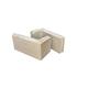 Schamotte A35 Nut + Falz Eckstein rechts - 25/12/4 cm