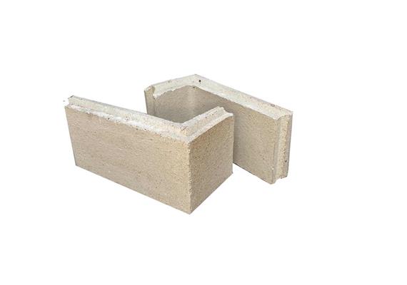 Schamotte A35 Nut + Falz Eckstein rechts - 25/12/4 cm