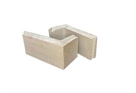 Schamotte A35 Nut + Falz Eckstein rechts - 25/12/4 cm