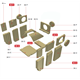 Schamotte-Paket Profi W12 m. ABF