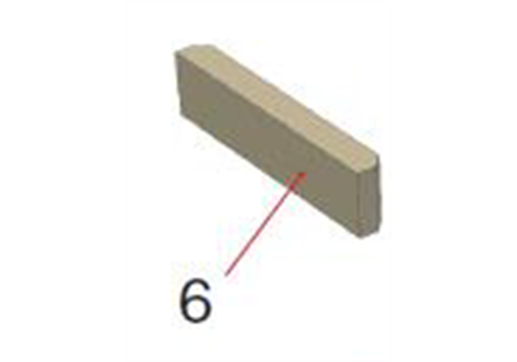 Schamotte Vorderstein o. SH9/11M