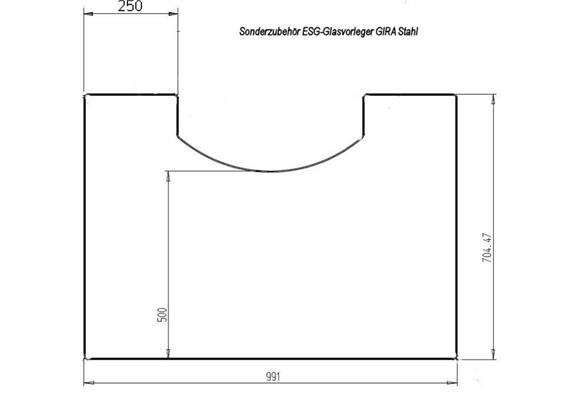Vorlegeplatte für Skanderborg Kaminofen Gira