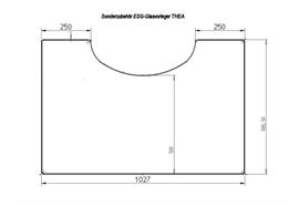 Vorlegeplatte für Skanderborg Kaminofen Thea