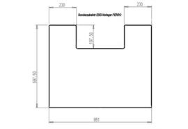 Vorlgegeplatte für Skanderborg Kaminofen Ferro