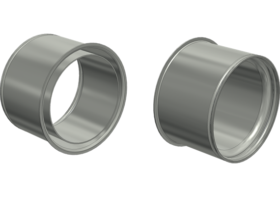 Abgas-Doppelwandmuffe 160x2mm