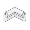 BRULApor Pick-Simsecke 90° (innen)