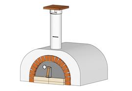 Kompletter Pizzaofenbausatz, verputzt,  normale Front - 60 x 80 cm