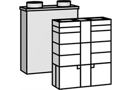 MHK 63, 675x780x275mm, Eingang 180mm, Ausgang 160mm