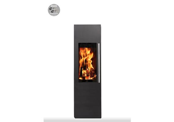 Skanderborg Kaminofen  Ferro Da  Stahl schwarz  Abgang oben