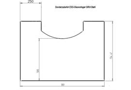 Vorlegeplatte für Skanderborg Kaminofen Gira