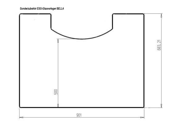 Vorlgegeplatte für Skanderborg Kaminofen Bella