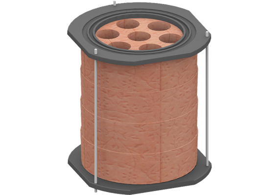 Aufsatzspeicher - 4 Speicherringe 83 kg