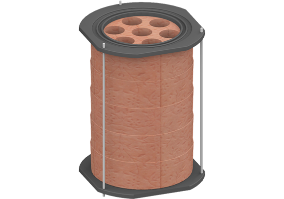 Aufsatzspeicher - 5 Speicherringe 98 kg