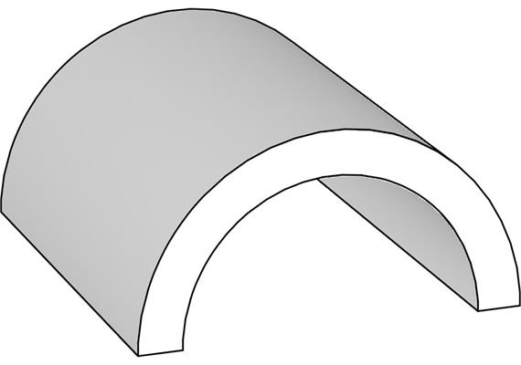 BRULApor Gewölbeelement, Innenradius 170mm, L=600mm