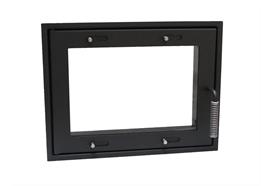 Heiztüre GT01, schwarz,  mit / ohne Luftschieber - 46 / 35 cm