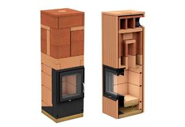 Hölzli Speicherofen (Wolfshöher Tonwerke)  Set OI/30 Innenausbau + Ofentür