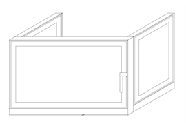 Kamintür ELR-re B700 / seitlich 500 A