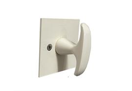 Klappengriff Stahl weiss - 60 x 60 mm