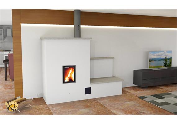 Komplett-Speicherofen Quadro - L215/T64/H160cm