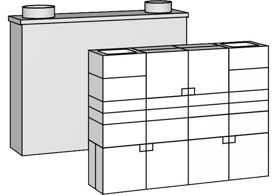 MHK 100, 1065x780x275mm, Eingang 180mm, Ausgang 160mm