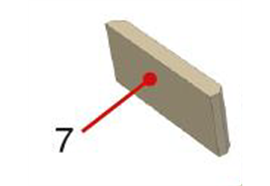 Schamotte Vorderstein oben, SBE-1