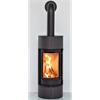 Skanderborg Kaminofen  Pila Compact  Kachel schwarz matt  Abgang hinten