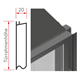 Steckblenden B=20 / H=510 / 2 Stck. A