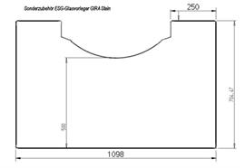Vorlegeplatte für Skanderborg Kaminofen Gira Stei