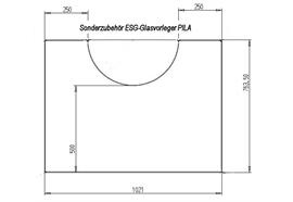 Vorlegeplatte für Skanderborg Kaminofen Pila